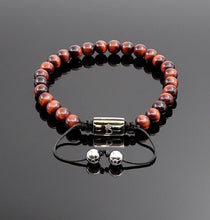 Load image into Gallery viewer, Unisex Red Tiger Eye Bead Handmade Bracelet Natural Gemstone Bracelet