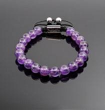 Load image into Gallery viewer, Women&#39;s Amethyst Handmade Beaded Bracelet Adjustable Gemstone Bracelets