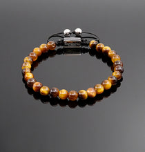 Load image into Gallery viewer, Unisex Yellow Tiger Eye Beaded Bracelet Handmade Bracelet