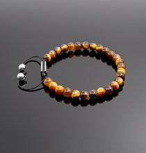 Load image into Gallery viewer, Unisex Yellow Tiger Eye Beaded Bracelet Handmade Bracelet