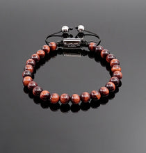 Load image into Gallery viewer, Unisex Red Tiger Eye Bead Handmade Bracelet Natural Gemstone Bracelet